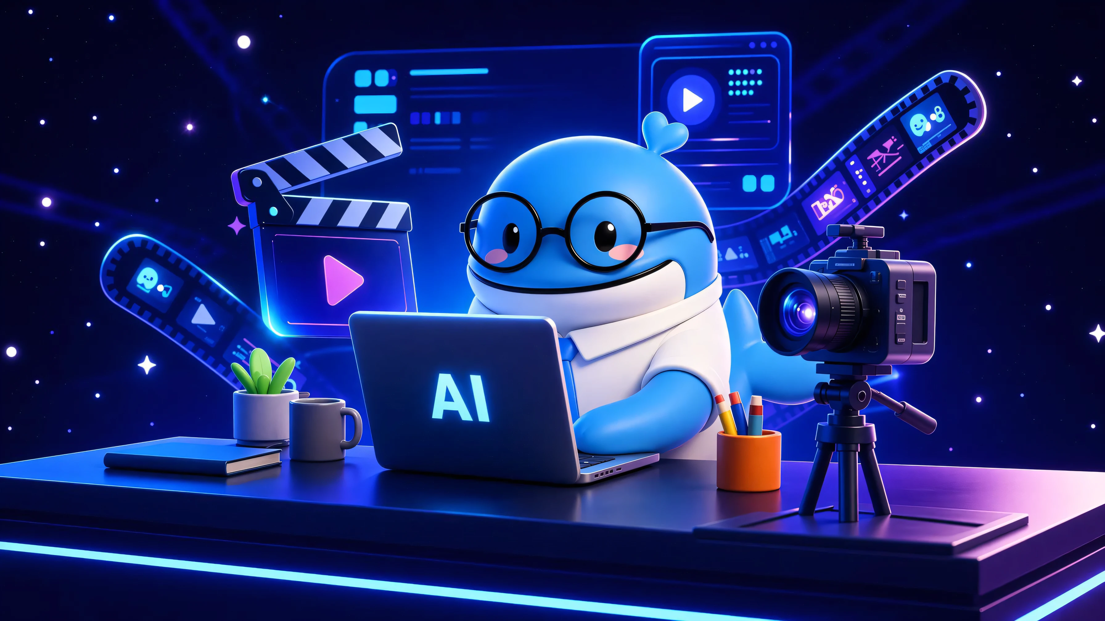 AI创作中的未来少年视觉主图